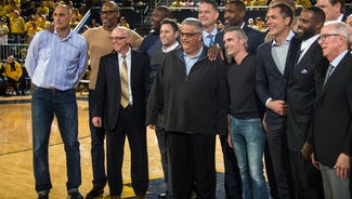 Next Story Image: Steve Fisher gets warm welcome at Michigan with 1989 team
